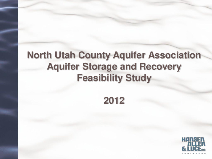 north utah county aquifer association