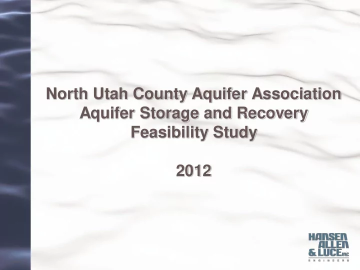 north utah county aquifer association
