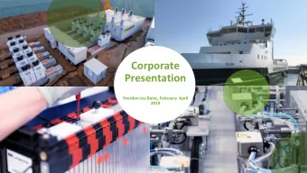 Corporate  Presentation  Yverdon-les-Bains, February  April  2019  AGENDA  Who we are  Leclanch