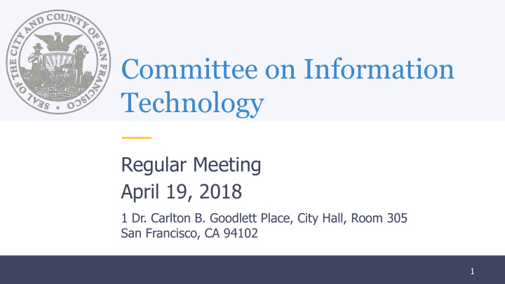 committee on information technology