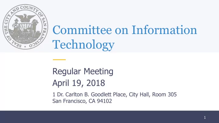 committee on information technology