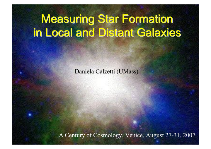 measuring star formation measuring star formation in