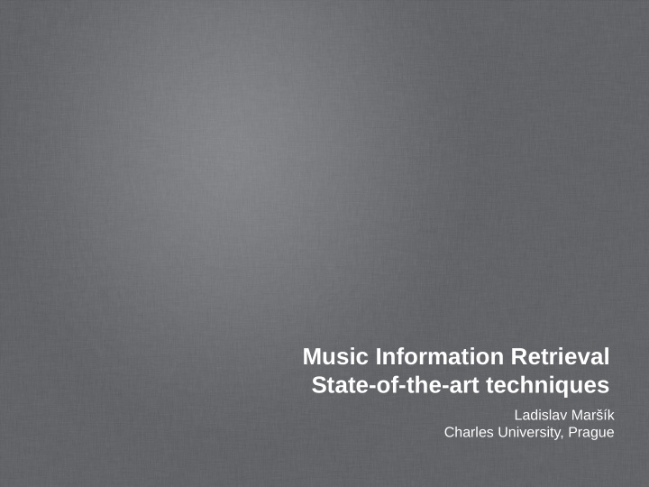 music information retrieval state of the art techniques