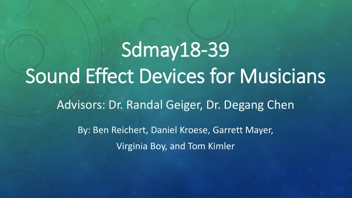 sound effect devices for musicians