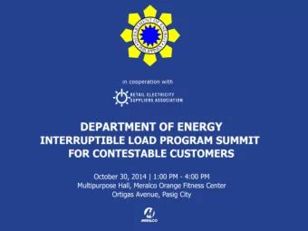 LUZON SUPPLY-DEMAND OUTLOOK  Revised Outlook (based on the data as of  27 October 2014)    With
