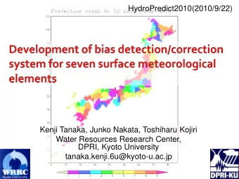 tanaka.kenji.6u@kyoto-u.ac.jp  Back ground  Recently, a sense of impending crisis for the global