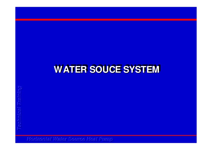 water souce system water souce system water souce system