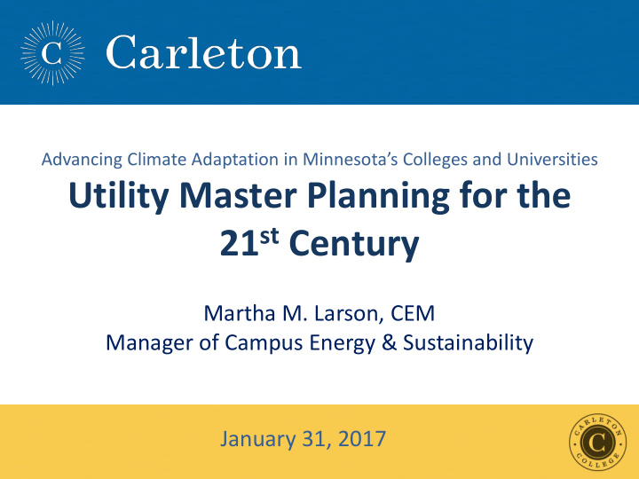 utility master planning for the