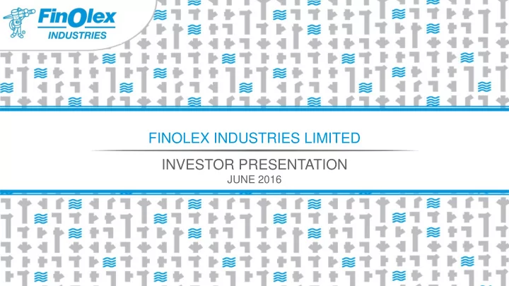 finolex industries limited