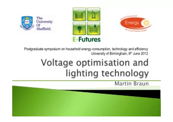 Martin Braun } Background } Experiments  EUT  Set-up  Result  Power reduction