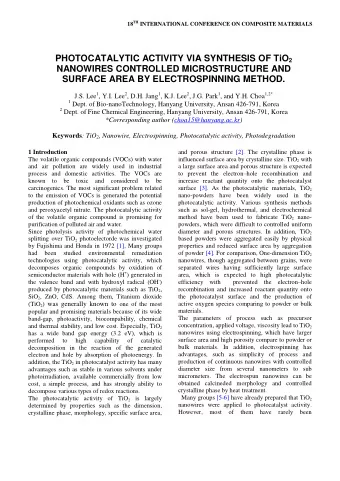 PHOTOCATALYTIC ACTIVITY VIA SYNTHESIS OF TiO 2  NANOWIRES CONTROLLED MICROSTRUCTURE AND  SURFACE