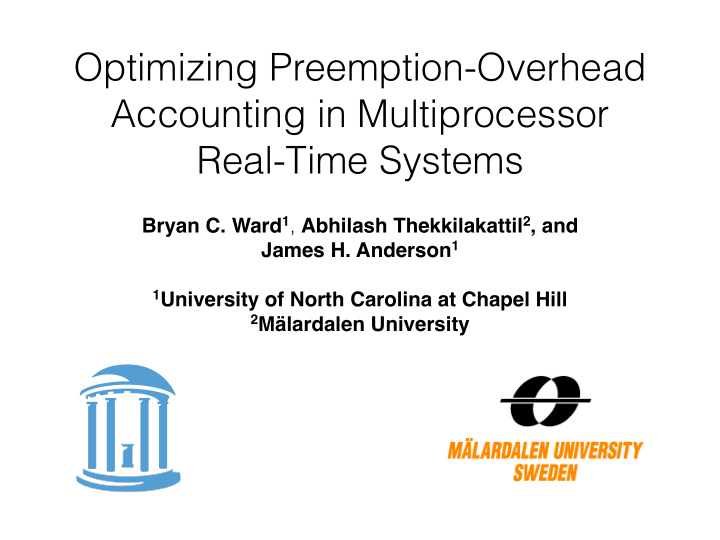 optimizing preemption overhead accounting in