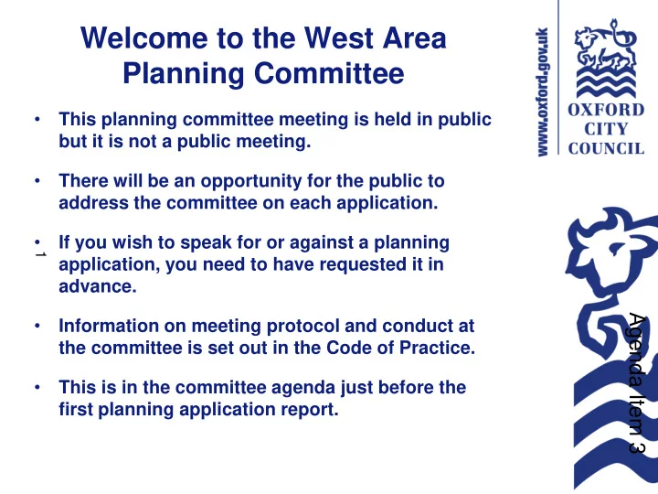 welcome to the west area