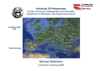 Michael Batistatos  (Laboratory Teaching Staff)  http://wmclab.uop.gr/  RF measurements