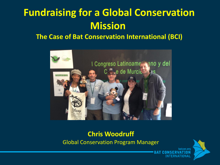 fundraising for a global conservation mission