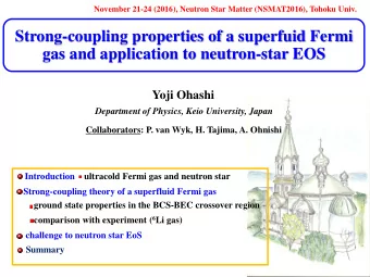 Strong-coupling properties of a superfuid Fermi  gas and application to neutron-star EOS  Yoji