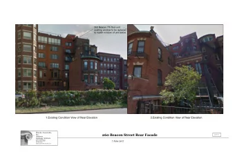260 Beacon Street Rear Facade  Inc.  #2918  Architects  Landscape Architects  36 BromfieldStreet
