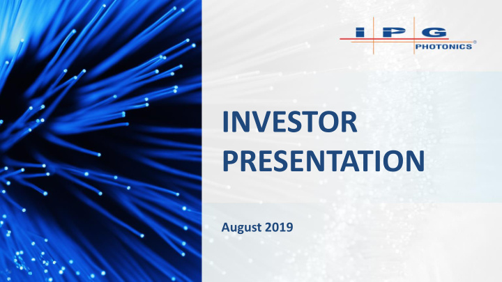 investor presentation