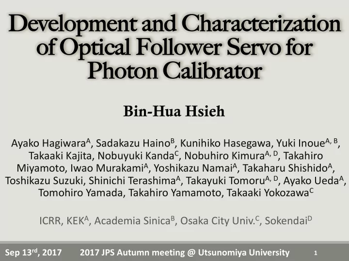 development and ch characterization of of op optical fol