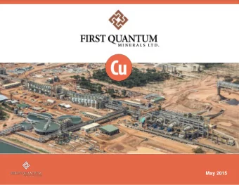 May 2015  CAUTIONARY NOTE REGARDING FORWARD-LOOKING STATEMENT  Some of the statements contained in