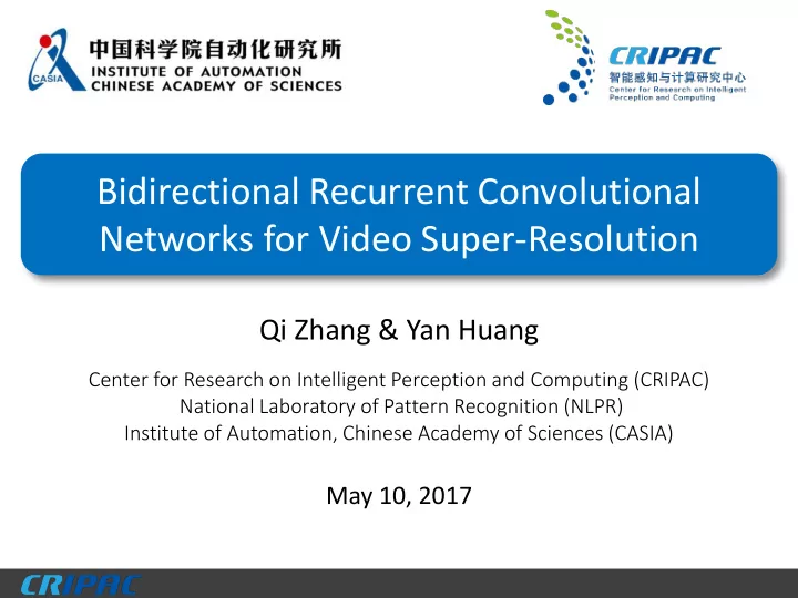 bidirectional recurrent convolutional networks for video