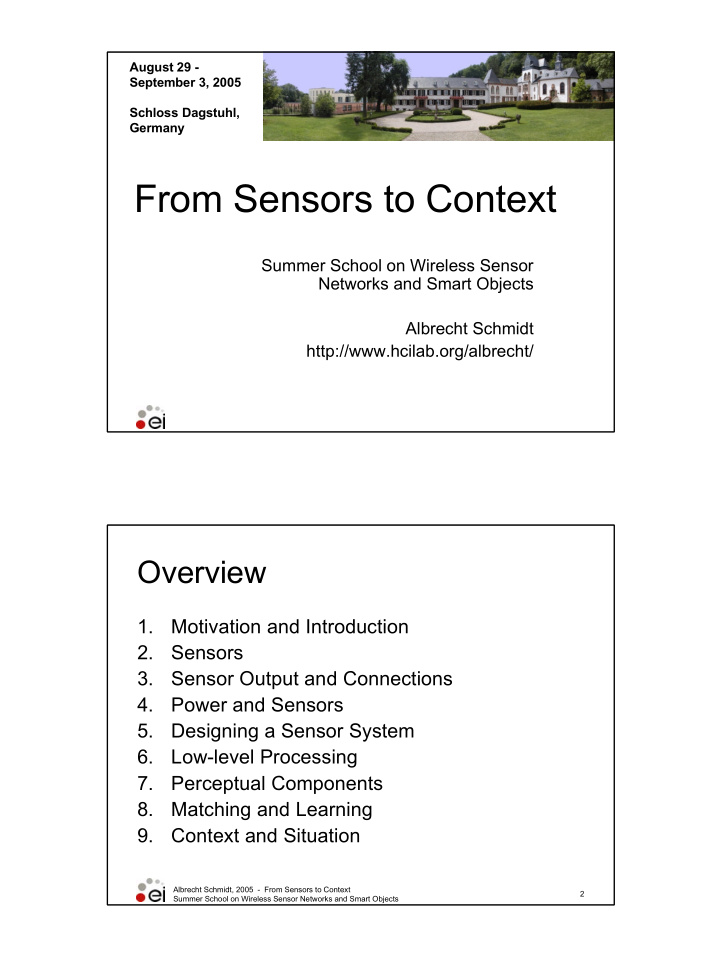 from sensors to context
