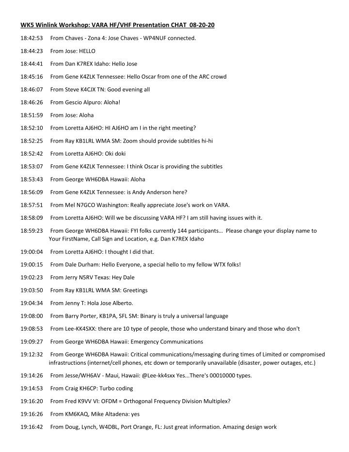 wk5 winlink workshop vara hf vhf presentation chat 08 20