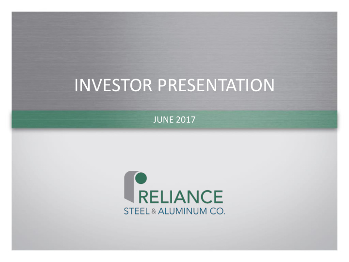 investor presentation