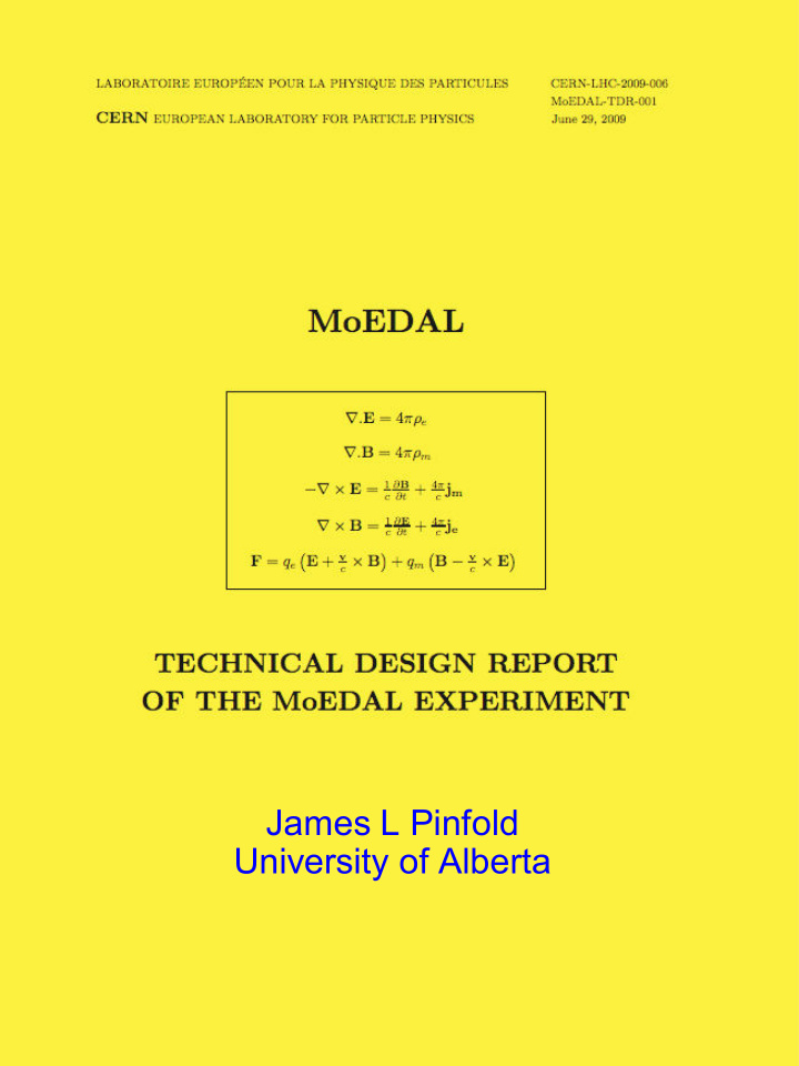 james l pinfold university of alberta