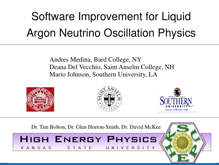 software improvement for liquid argon neutrino