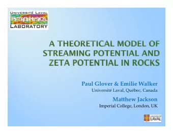 Paul Glover &amp; Emilie Walker  Universit Laval, Qubec, Canada  , Q  ,  Matthew Jackson