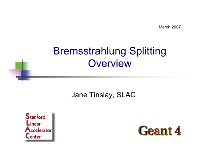 bremsstrahlung splitting overview