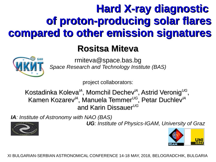 hard x ray diagnostic hard x ray diagnostic of proton