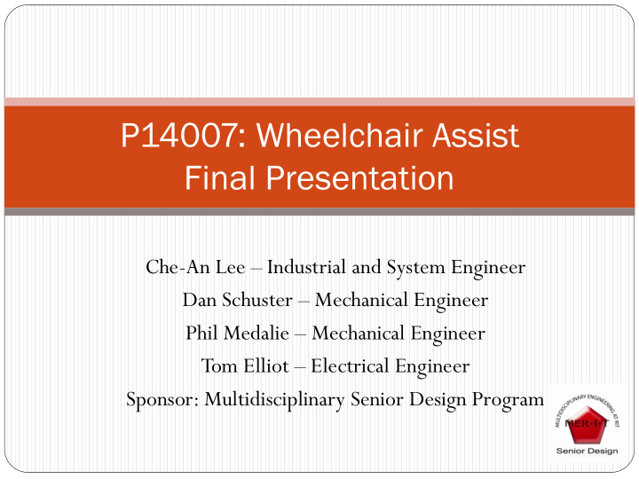 p14007 wheelchair assist