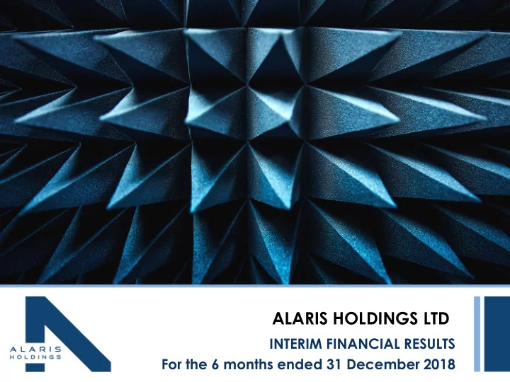alaris holdings ltd