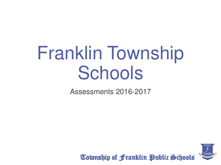 franklin township schools