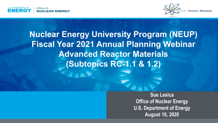 nuclear energy university program neup fiscal year 2021