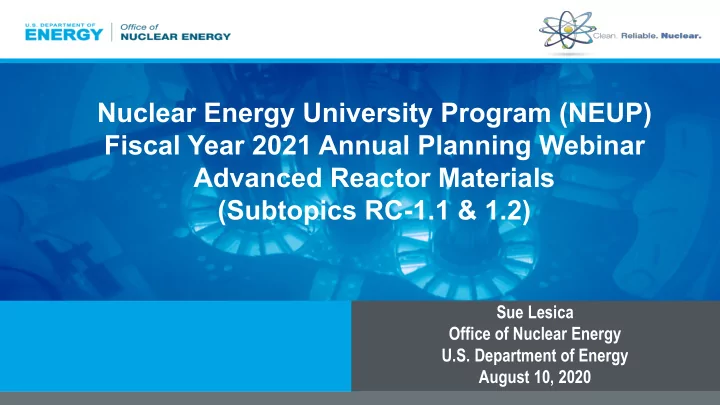 nuclear energy university program neup fiscal year 2021