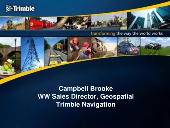 Trimble Navigation  Technology  Societal  Application  Forces  Geospatial  information  Economics