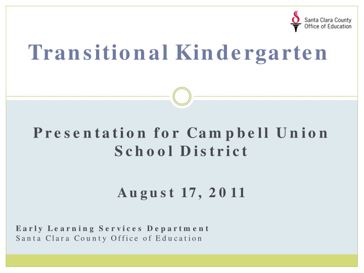 transitional kindergarten