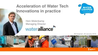 Innovations in practice  Hein Molenkamp  Managing Director  Birmingham, 29 January 2019  The
