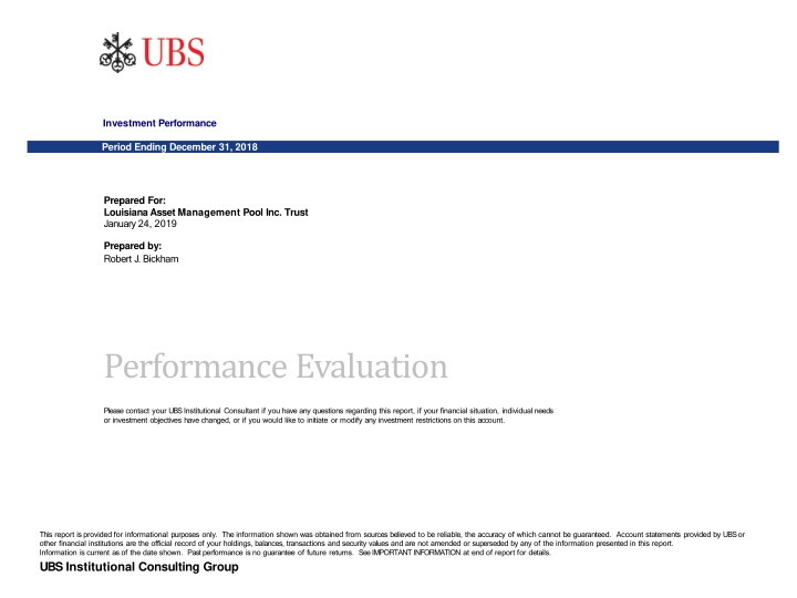 performance evaluation