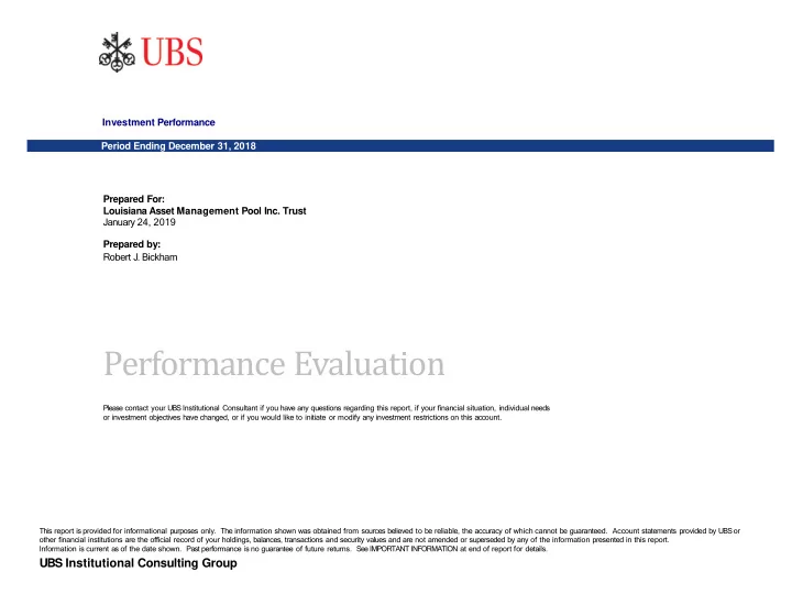 performance evaluation