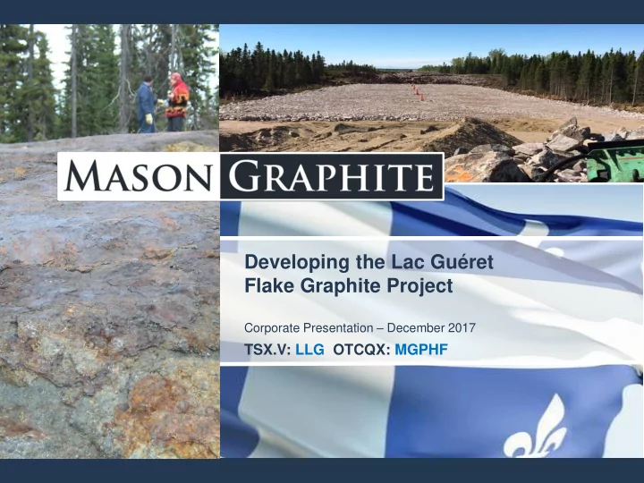 developing the lac gu ret flake graphite project