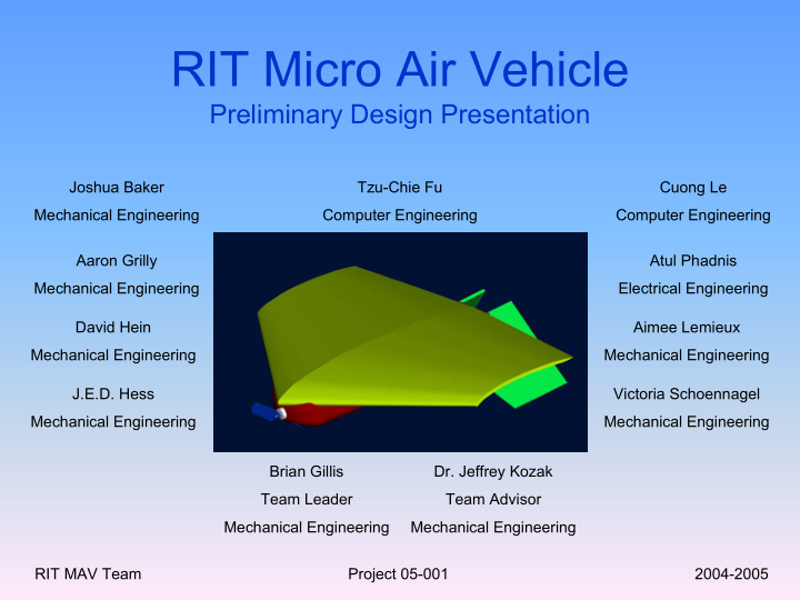 rit micro air vehicle