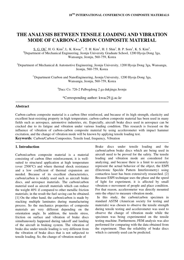 the analysis between tensile loading and vibration mode