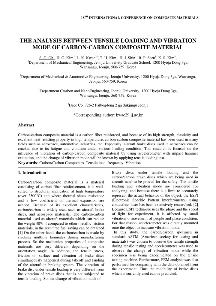 the analysis between tensile loading and vibration mode