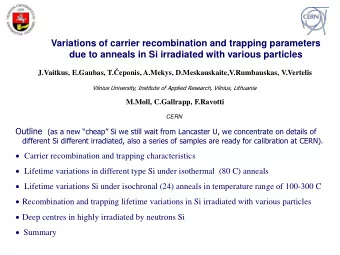Variations of carrier recombination and trapping parameters  due to anneals in Si irradiated with