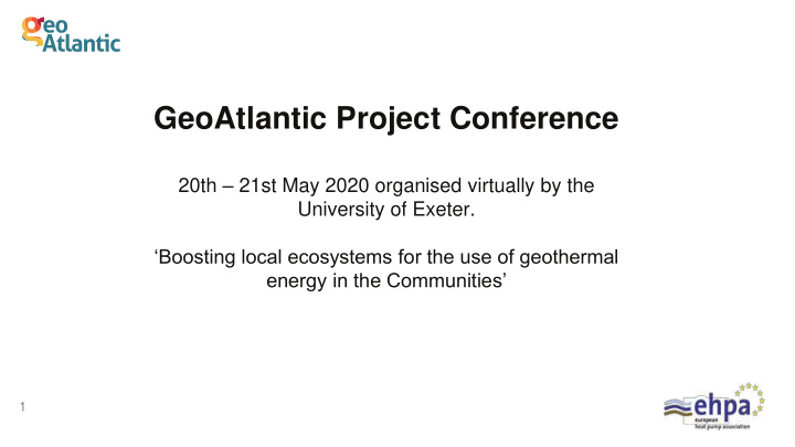 geoatlantic project conference