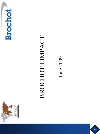 BROCHOT LIMPACT  June 2009  1  WHO IS BROCHOT LIMPACT  2  BROCHOT GROUP   BROCHOT